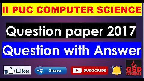 important Computer Science repeated questions with Answers 1,2 & 5 marks PUC 2 | 2nd puc