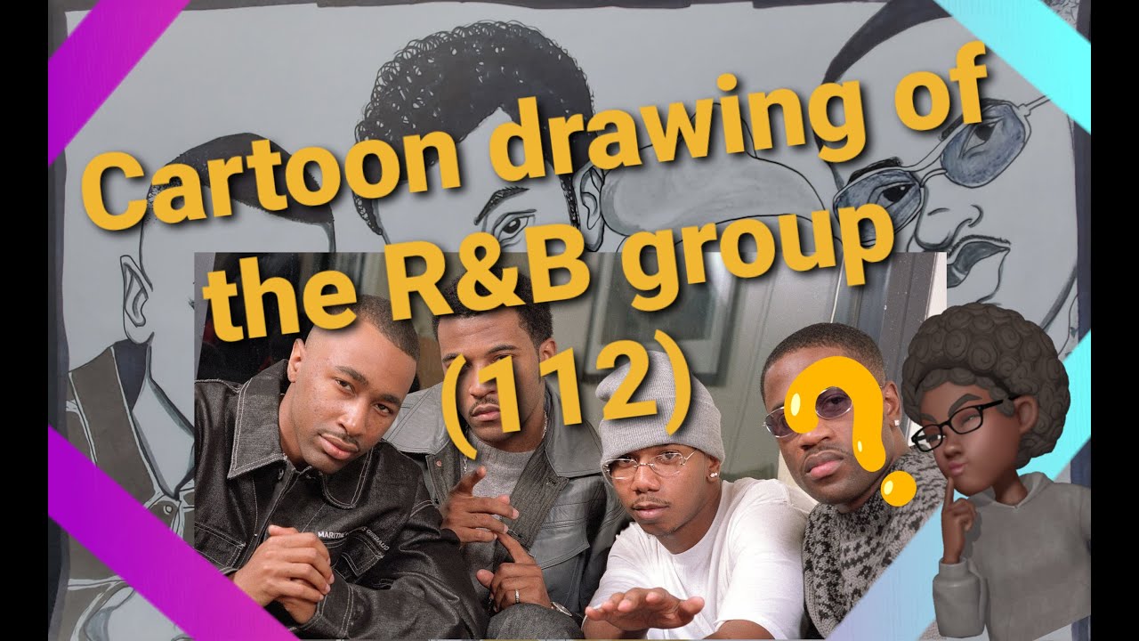 Cartoon drawing of the R&B group (112) time lapsed - YouTube