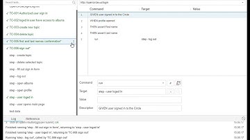 Selenium IDE   OpenCircle with XPath