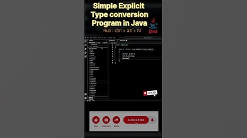program of explicit type conversion in Java | #shorts #youtube #ytshorts #trending #youtubeshorts