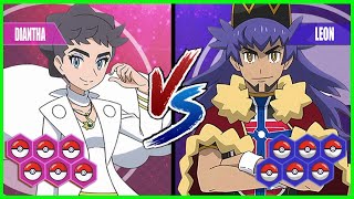 Pokemon Battle Pedia: Diantha Vs Leon