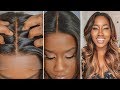 THE BEST  FAKE SCALP WIG EVER! NO WIG CAP!! 😱NO GOT2B GLUED 😱THROW ON AND GO ft hairvivi