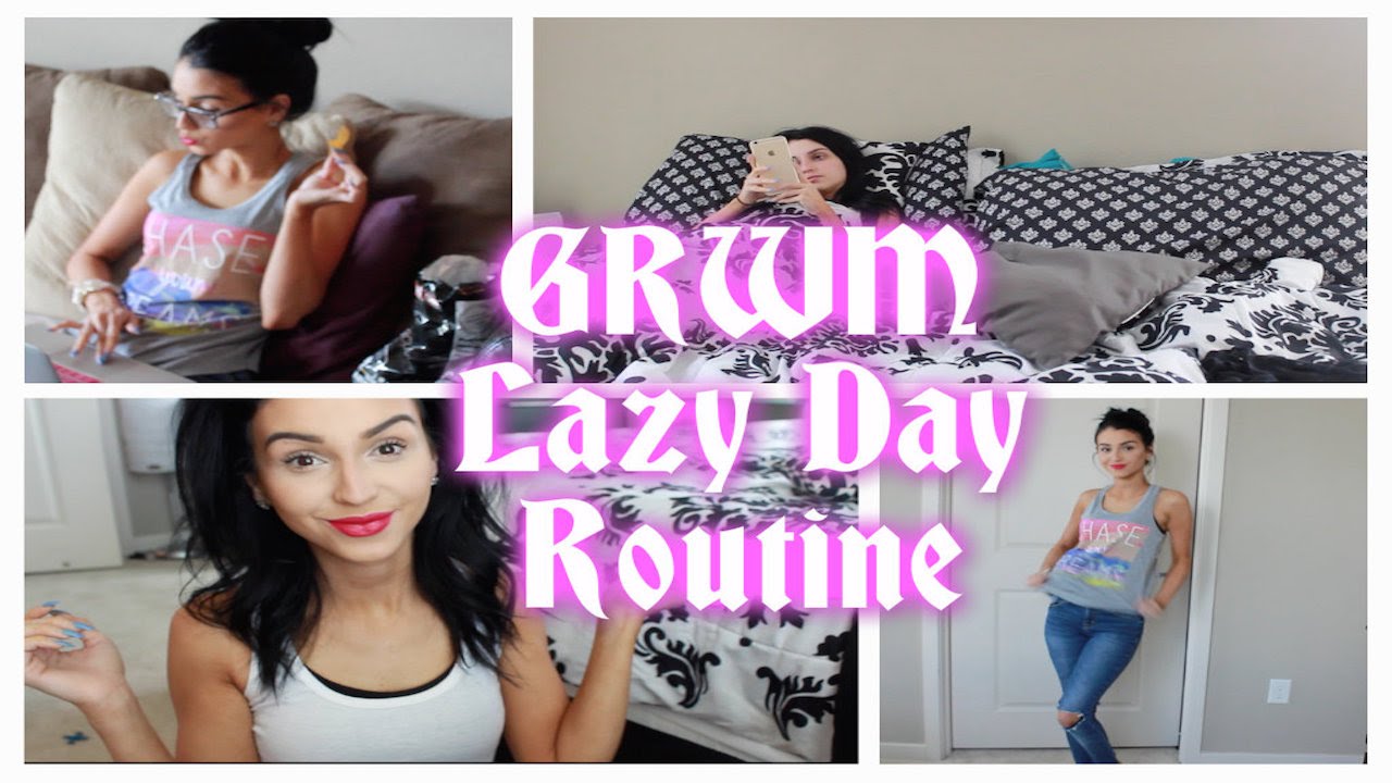 GRWM: Lazy Day Routine Look Awake and Cute - YouTube