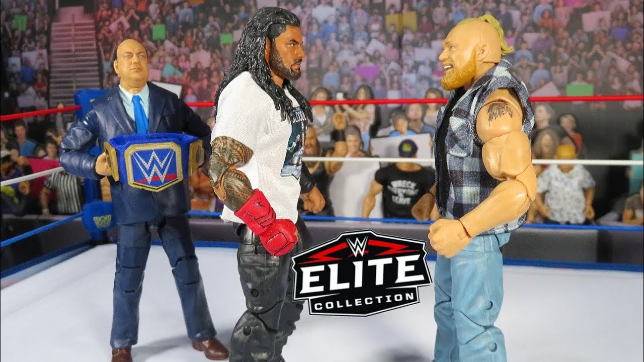 WWE Mattel Amazon Elite 3 Pack Roman Reigns, Paul Heyman & Brock Lesnar
