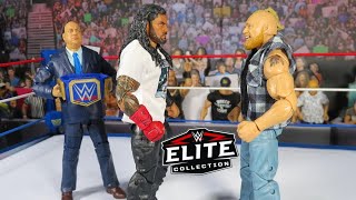 WWE Mattel Amazon Elite 3 Pack Roman Reigns, Paul Heyman & Brock Lesnar Figure Review!