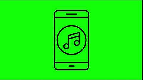 Animated Music Icon on Green Screen With Pop-up Sound