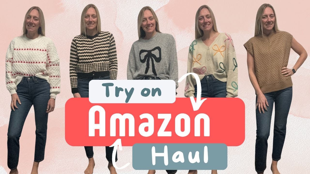 amazon sweater try on haul - YouTube