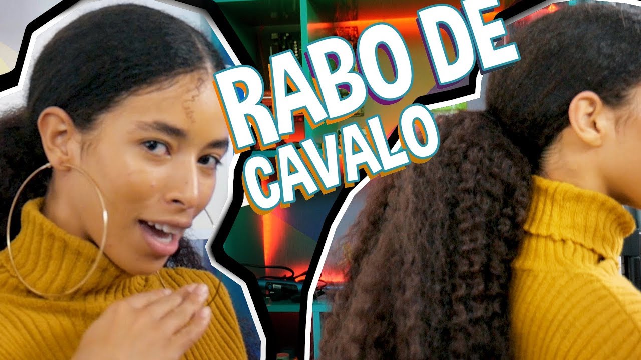 Penteado RABO DE CAVALO BAIXO no cabelo Crespo! - thptnganamst.edu.vn