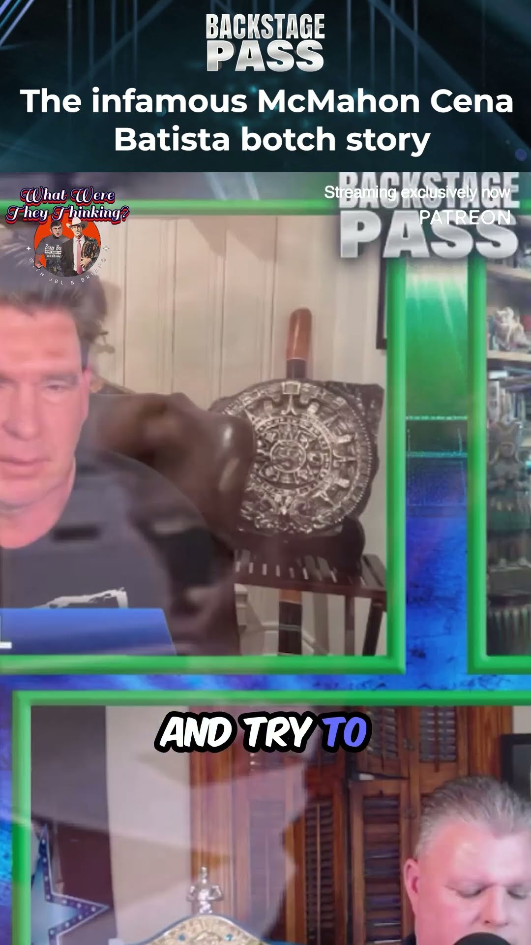 What happened backstage when Vince McMahon blew his quads with Cena \u0026 Batista #WWE #SHORTS #JOHNCENA
