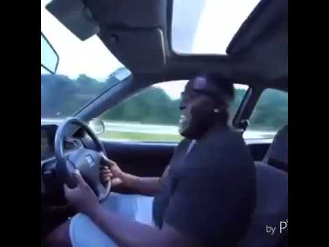 Guy slamming gears in a Honda