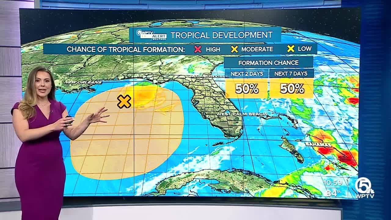 System in Gulf has 50% chance of tropical development - YouTube