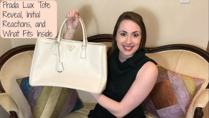 Sydney's Fashion Diary: Review: Prada Cuir Medium Double Bag in Marmo