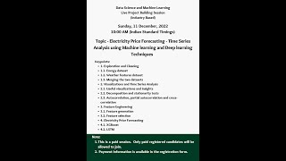Electricity Price Forecasting - Time Series Analysis using Machine learning - Part 4