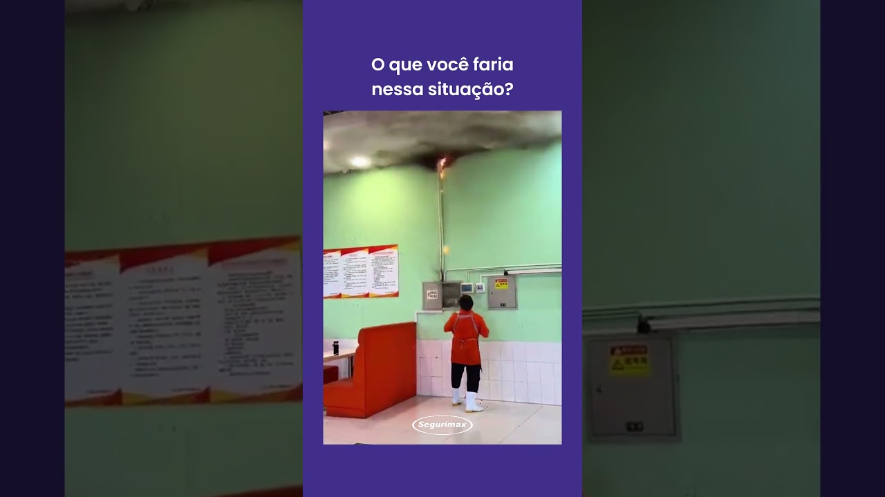 ⁣Tava pegando fogo e o cara foi colocar a mão!!! 😮😱 - O que você faria? #fogo #incendio #loucura