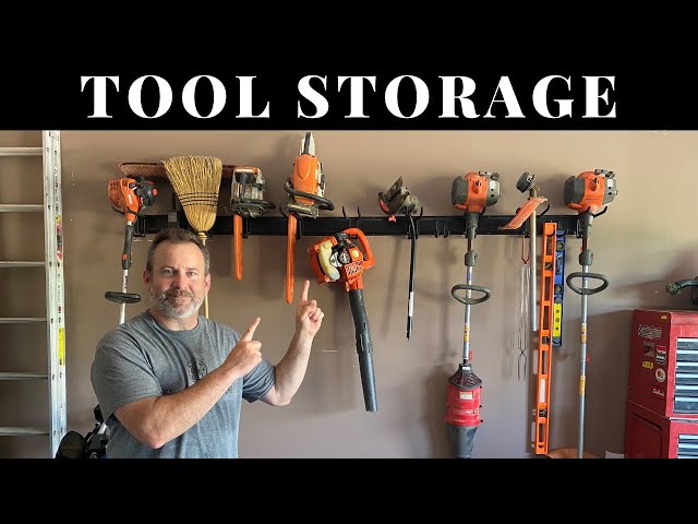 Righthand Garage Tool Storage Rack, 8 Piece Organizer Wall Mount