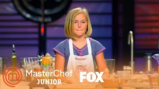 Sarah's Moment Of Truth: The Molten Lava Cake | Season 1 Ep. 1 | MASTERCHEF JUNIOR