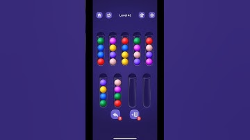 Sort Ball: Color Puz Fun Level 43 #sortball #colorsorting #shortsfeed