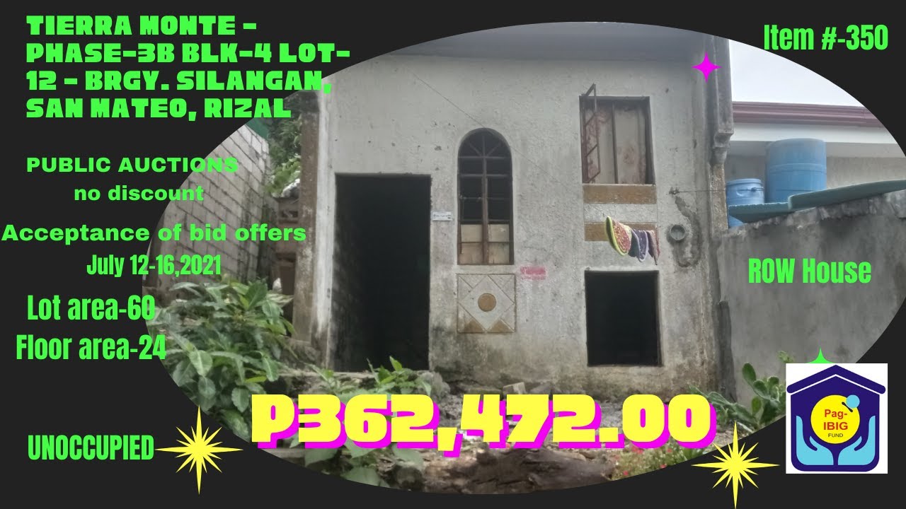 NOT FLOODED AREA Row House ..Pagibig Foreclosed Properties No Discount