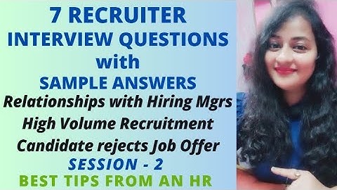 HR Recruiter Interview Questions and Answers 2 #hrrecruiter #hrinterview #hr #readytogetupdate