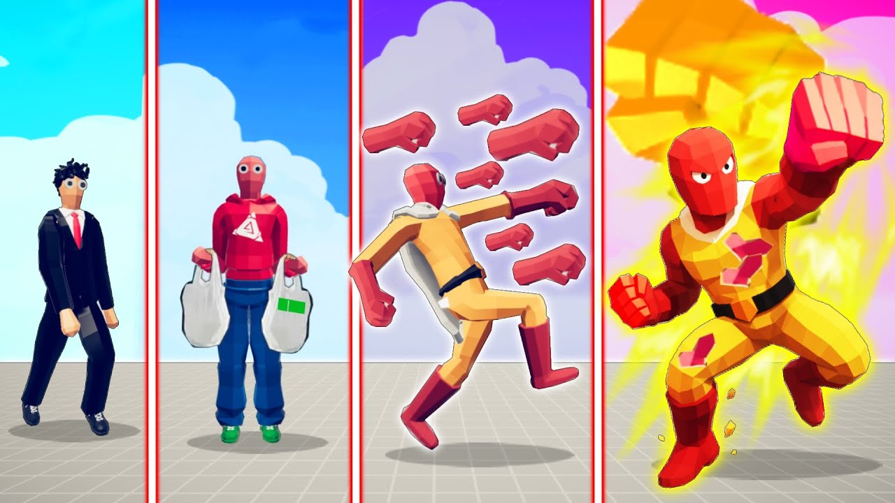 EVOLUTION OF SAITAMA - OPM ANIME ( ALL FORM ) | TABS - Totally Accurate Battle Simulator