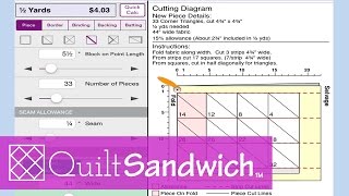 Yardage Calculator in QuiltSandwich