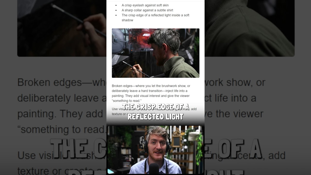 Keep Structure With Sharp and Broken Edges in your Paintings  