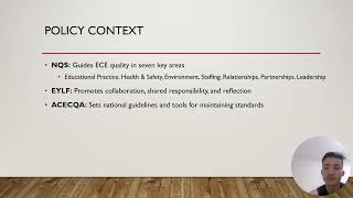 Critical Reflection on Quality Standards in Early Childhood PPT