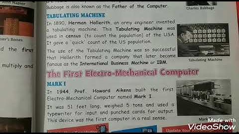 Class 4th | Chapter 1. History of Computer (Part 2)