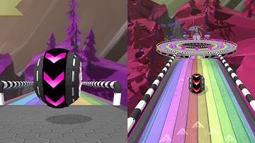 Rolling Balls Sky Escape Speedrun Challenge Vs Reverse Balls Speedrun Walkthrough Gameplay