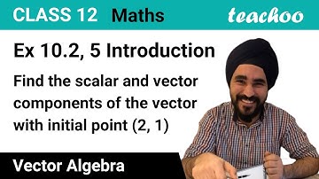 Ex 10.2, 5 Introduction - Find scalar and vector components of vector with initial - Teachoo