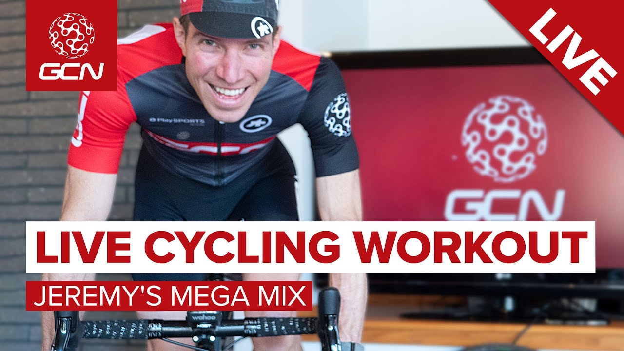 LIVE Cycling Workout Class HIIT Training Session With Jeremy Powers Mega Mix - StayHome and Cycle