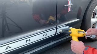How to  Remove Vinyl Stripes and vinyl graphics using heat gun by Mobiledetail123 22,968 views 4 years ago 6 minutes, 4 seconds