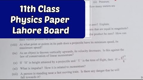 1st year physics lahore board group1 solved paper 2023 || 11th class physics solved paper 2023