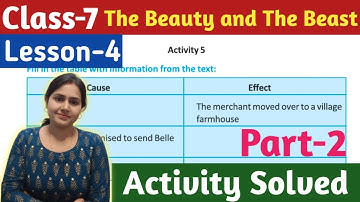 The Beauty and The Beast,Activity Solved-5,6,7,8,9,10,11,12,13//Class-7 English,Lesson-4