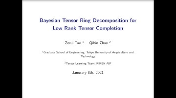 spotlight 12: Bayesian Tensor Ring Decomposition for Low Rank Tensor Completion - Zerui Tao