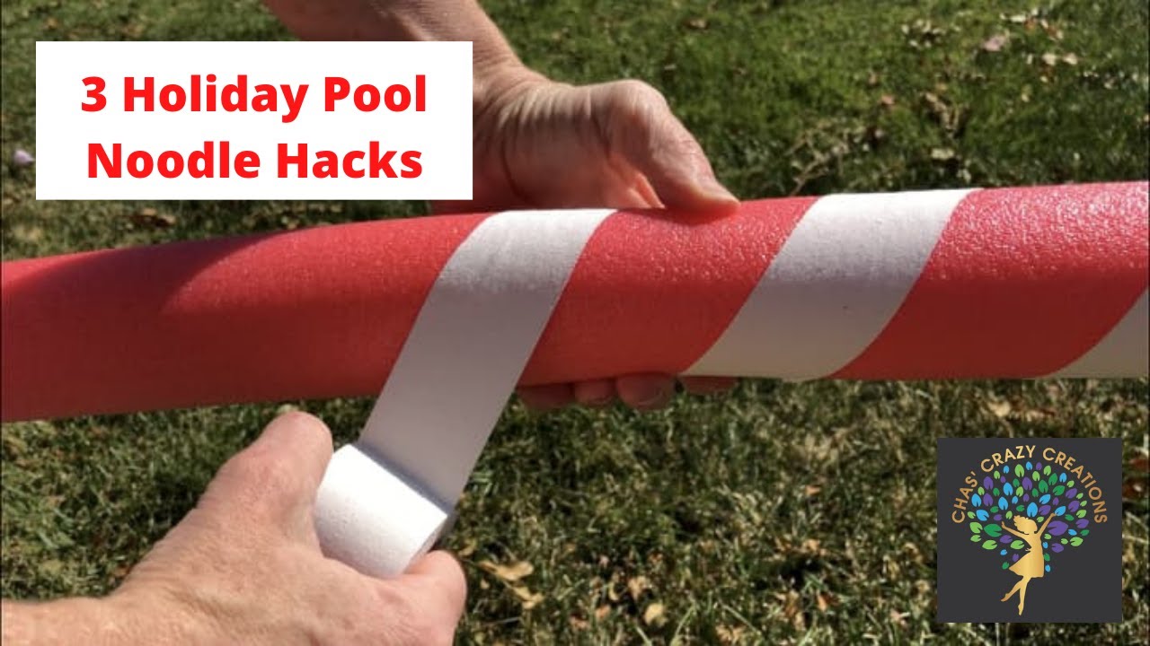 3 Awesome and Easy Holiday Pool Noodle Hacks - Chas' Crazy Creations