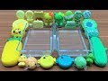 Mixing clay and floam Into Clear Slime ! yellow VS Green Special Series Part 6/ Relaxing Slime.