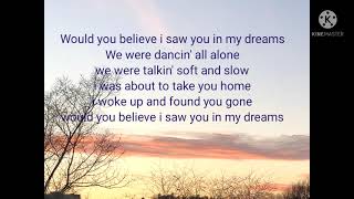 Video thumbnail of "Dan Seals / "Saw you in my dreams" Lyrics"