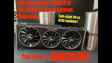 Low effort unboxing of my new XFX Speedster MERC319 RX 6800 XT Black Edition MONSTER GPU