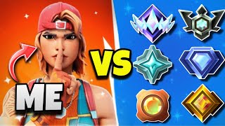 I 1v1'd EVERY RANK in Fortnite! (Bronze to Unreal!)