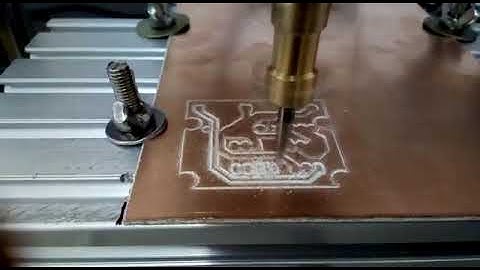 Fabrication of a PCB using the mini-CNC machine developed at UEM Jaipur