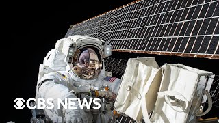NASA astronauts conduct spacewalk for International Space Station upgrades | full video