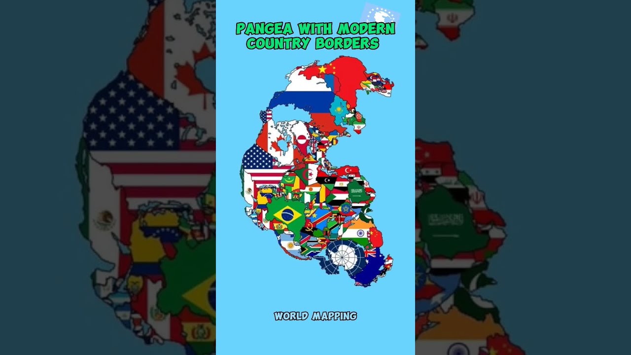 Pangea With Modern Country Borders Countries Mordern