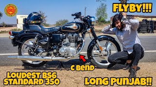 Long Punjab Flyby!! Extreme Loud BS6 STANDARD 350 with C Bend | O2 Sensor & Cat Can Removed | #MxK