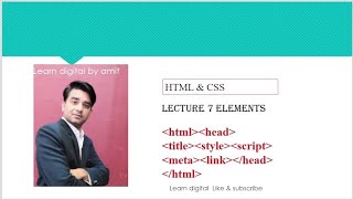 HTML HEAD ELEMENTS | HEAD|TITLE|STYLE|SCRIPT|LINK |
