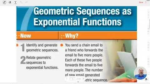 Geometric Sequences as Exponential Functions