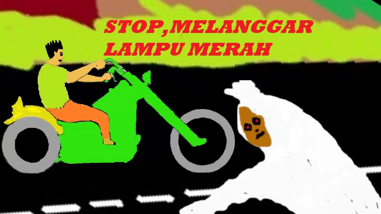 Film Kartun Hantu Pocong Melanggar Lampu Merahanimasi Mendidik