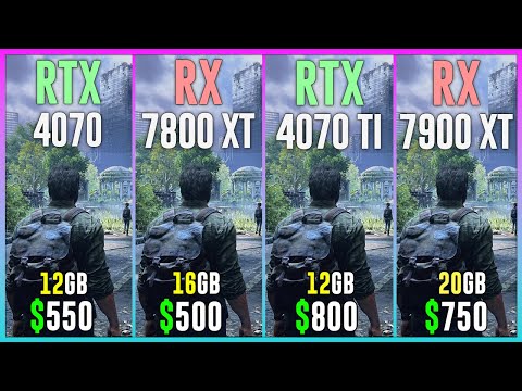 RTX 4070 vs RX 7800 XT vs RTX 4070 TI vs RX 7900 XT - Test in 12 Games