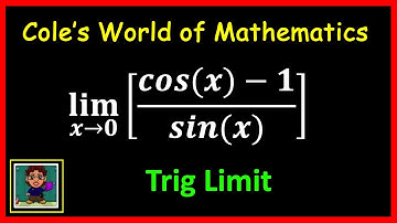 Limit of (cos x - 1)/sin x ❖ Calculus 1 ❖ Trig Limits