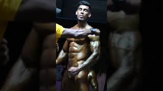 bodybuilder behind the stage \ gym status \ gym motivation \ bodybuilding motivation shorts fitnes